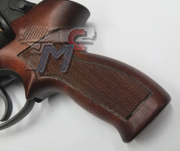 Marushin Mateba 6mm X-Cartridge Gas Revolver 4inch (Heavy Weight & Wood Grip) (Black) - Click Image to Close